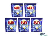 four packets of sun all - in - one deters on a white background