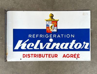a sign that says refrigeration kelvinator on it