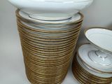 a lot of plates stacked on top of each other
