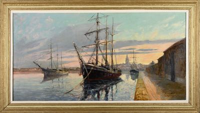 une image représentant un tableau d'un bateau sur l'eau