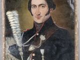 portrait d'un homme en uniforme militaire tenant une plume