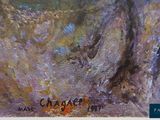 an image of a painting of a horse with a name written on it