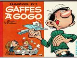 the cover of the book gaffe ' s agogo, with a cartoon of a man holding a paper airplane