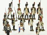 a lot of toy soldiers that are standing in a line
