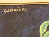 a picture of a painting of a bird on a blackboard
