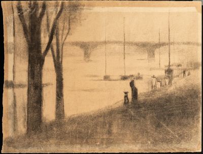 Georges Seurat (Paris, 1859 - Paris, 1891) Attribué - Pont d…