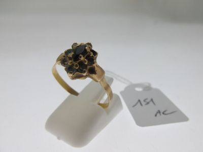 bague monture or 750°/°° sertie de pierres (manque), bossu… - Photo 1