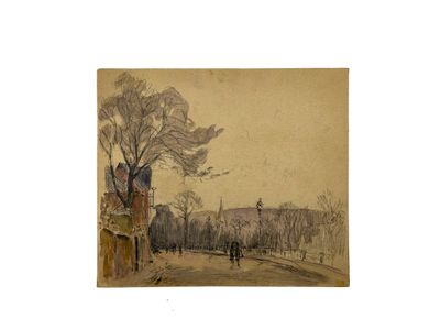 une image d'un tableau représentant des personnes marchant dans une rue