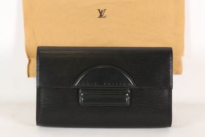 portefeuille Louis Vuitton en cuir Epi noir