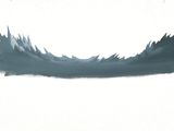 an image of a painting of a blue feather on a white background