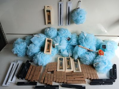 a lot of items that are sitting on a table