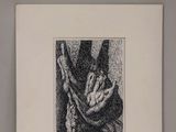 une image représentant un dessin en noir et blanc d'une personne tenant un bébé dans ses bras