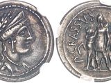 a close up of a coin with an image of a woman on it