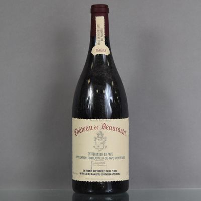 a bottle of wine that is sitting on a table