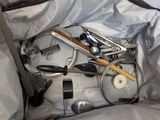 a bag filled with various items that are inside of it