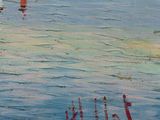 a painting of a sailboat in the water