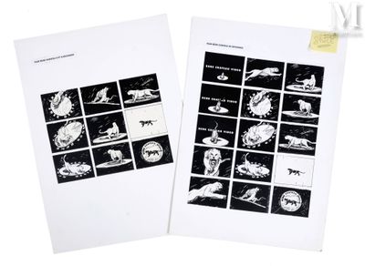 deux pages de bandes dessinées en noir et blanc sur la même page