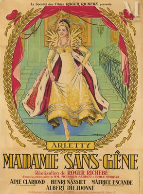a poster for madame sanss genee, a musical production in paris