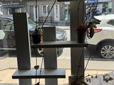 a window with a view of a street and cars outside