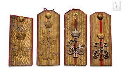 three different types of military badges are displayed on a white surface