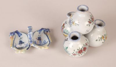 three vases that are sitting next to each other on a table