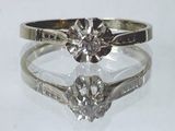Gros plan sur une bague ornée d'un diamant