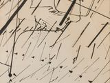 une image représentant un dessin en noir et blanc d'une personne sous la pluie