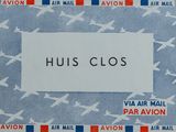 a label that says hubs clos on a blue and red background