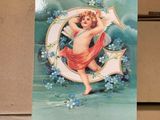a picture of a picture of a cupid on a card