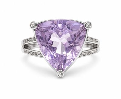 an amethorate and diamond ring, by van cleef