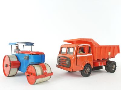 Camion Benne Basculant Charles Rossignol (CR) En Tôle - Jouet Mécanique Français Années 50