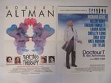 deux affiches de cinéma représentant un médecin et une femme en blouse blanche