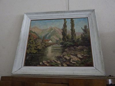 a picture of a painting hanging on the wall