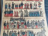 an old newspaper with a bunch of people on it