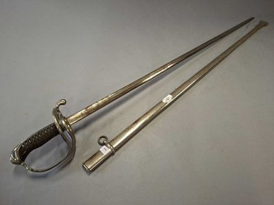SABRE d'OFFICIER d'INFANTERIE Ml 1882, garde à quatre branch…