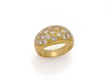 an 18k gold and diamond ring