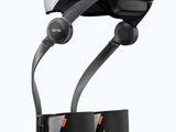 a close up of a pair of glasses on a stand