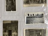 several old black and white photos of men and women in military uniforms