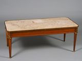 marble top coffee table, late 19th century