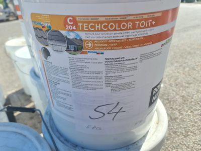 Lot de 5 seaux de peinture TECHNICHEM Techcolor Toit+, hydro…