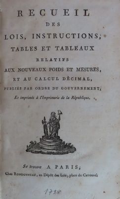 45.	Recueil des lois, instructions, tableaux et tableaux rel…