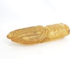 an image of a piece of bread that is sitting on a white surface
