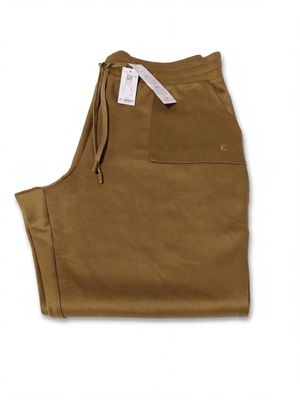 a picture of a pair of brown pants on a white background
