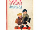 un vieux livre pour enfants avec l'image d'un garçon et d'une fille