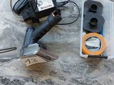 a table with a bunch of tools on top of it
