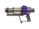 an image of a gun with a purple handle on a white background