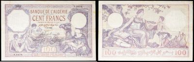 trois images différentes d'un billet de banque sur lequel figurent un homme et une femme