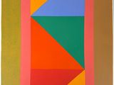 a painting of a square with different colors on it