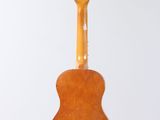an image of a guitar hanging from a string on a white background