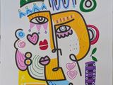 la couverture du magazine Picassoo, sur laquelle figure le dessin du visage d'une femme